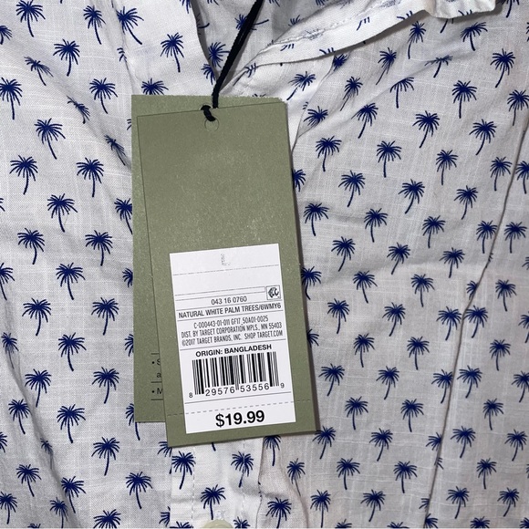 Goodfellow Button Down Palm Tree Shirt - Picture 5 of 5